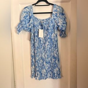 Faithful the brand. Blue & white magnolia mini dress. Never warn, tags still on.